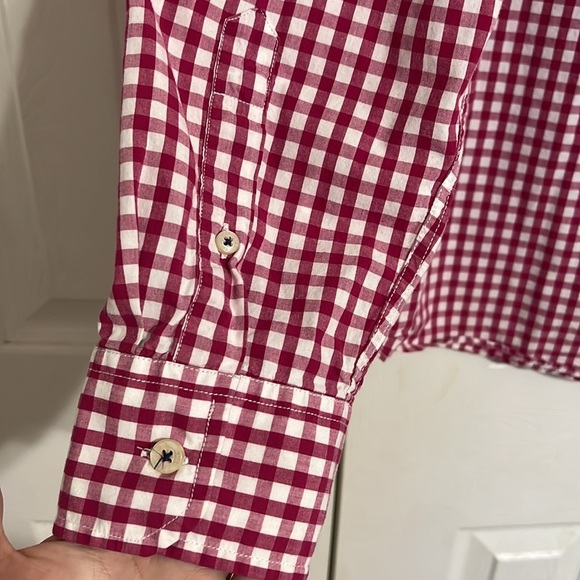 American Eagle Outfitters Vintage Fit Mens XL Plaid Pink/White Button Down - Picture 6 of 7